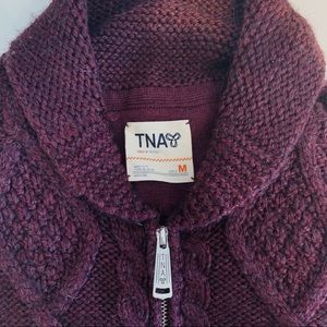 Aritzia TNA Wool Zip-Up Sweater